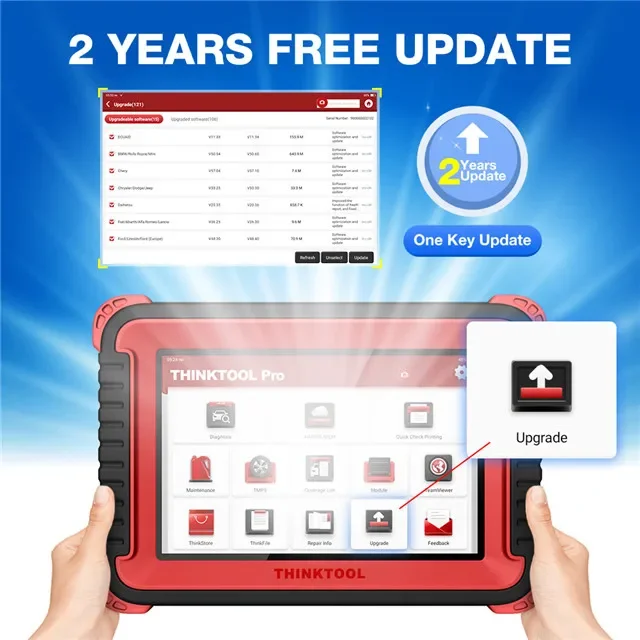 2 Years Free Update THINKCAR Thinktool Pro OBD2 CAR Diagnostic Tool All Systems  28+ Resets Bi Directional ECU Coding pk Pros +