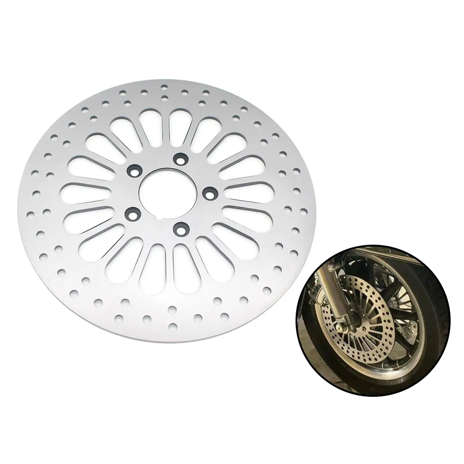 

Suspension Brake Parts Stainless Front Brake Disc Rotor Spoke Design for Touring 2000-2007
