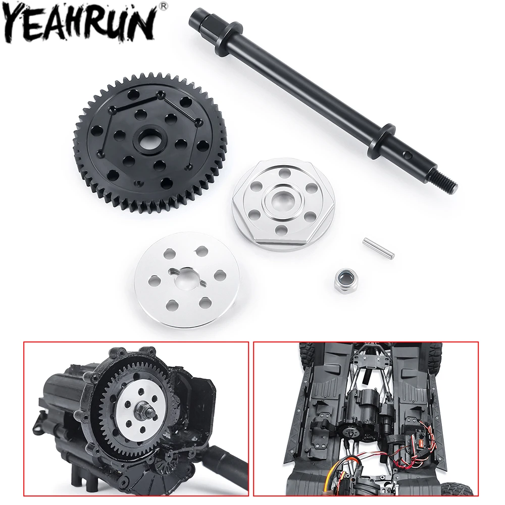 YEAHRUN Motor Gearbox Gear Modification Kit for 1/6 Axial SCX6 JLU Jeep RC Crawler Truck Buggy Upgrade Parts