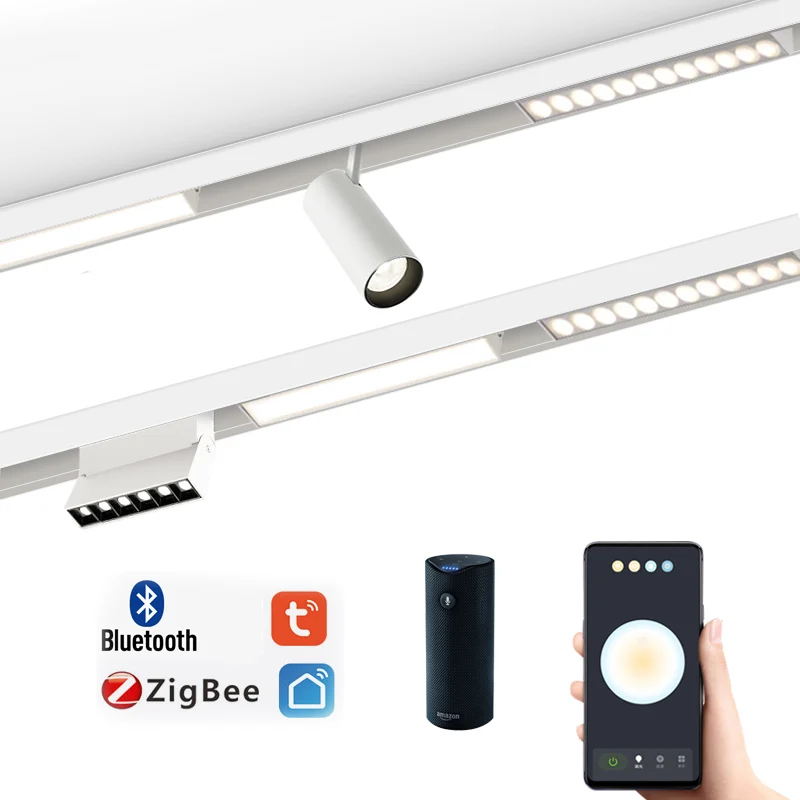 Indoor Lighting White Surface Mounted Magnetic Track Light Hotel Living Room Lamp Anti-Glare Wall Washers Ceil LED Light Lamp