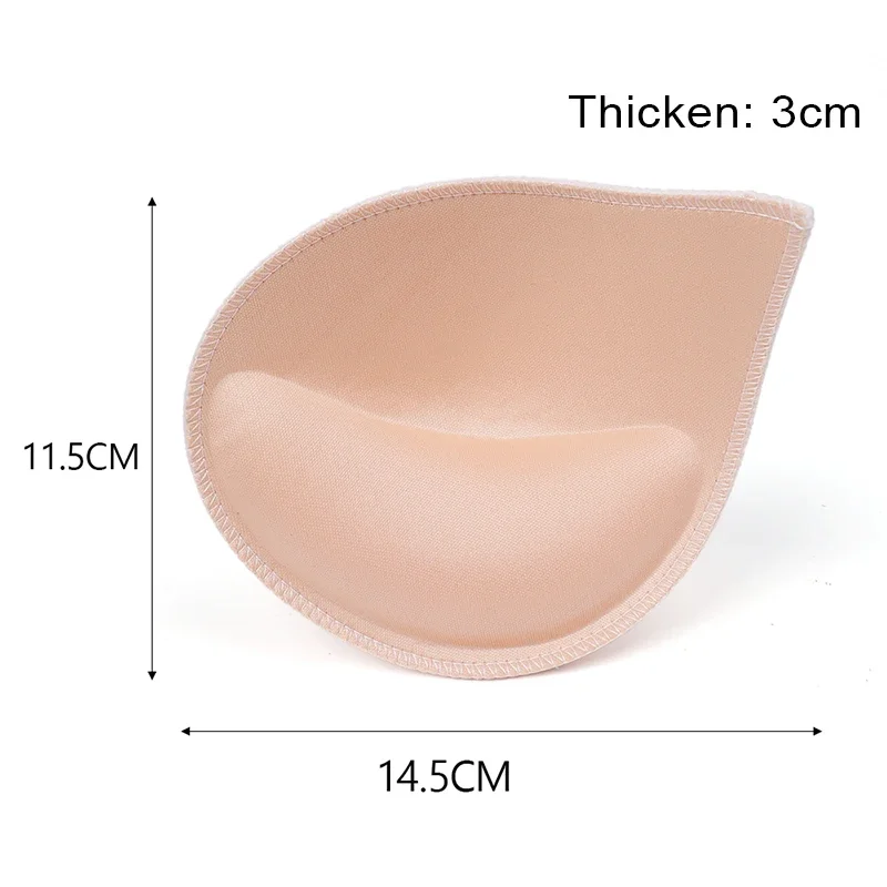 3D Thicken Sponge Bra Pads Sexy Breast Insert Push Up Bra Enhancer Swimsuit Bikini Pad Removeable Foam Chest Accessories Women