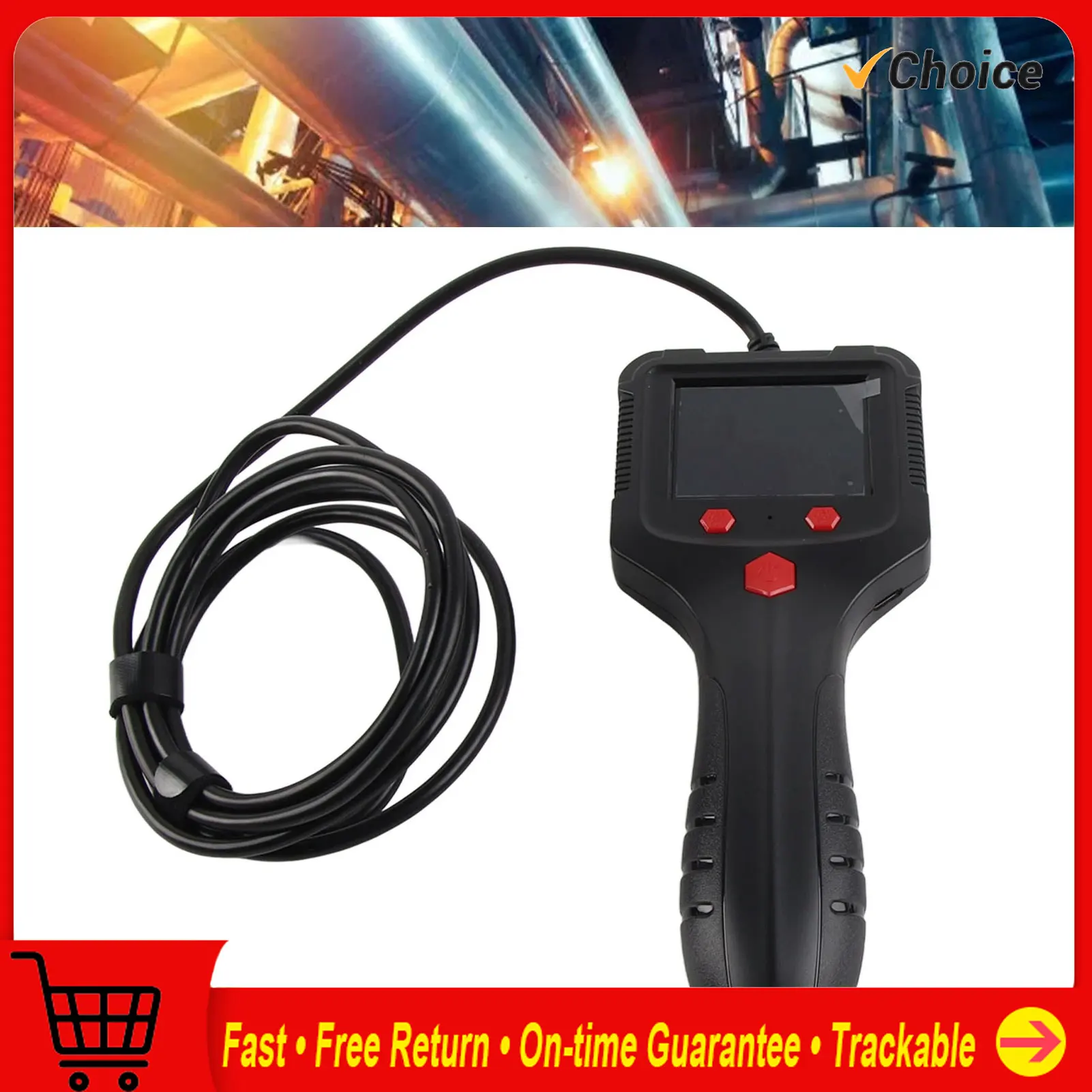 

Industrial Endoscope Borescope Industrial Endoscope 2.4in HD Screen Handheld ABS Housing Borescope Inspection Camera for Factory