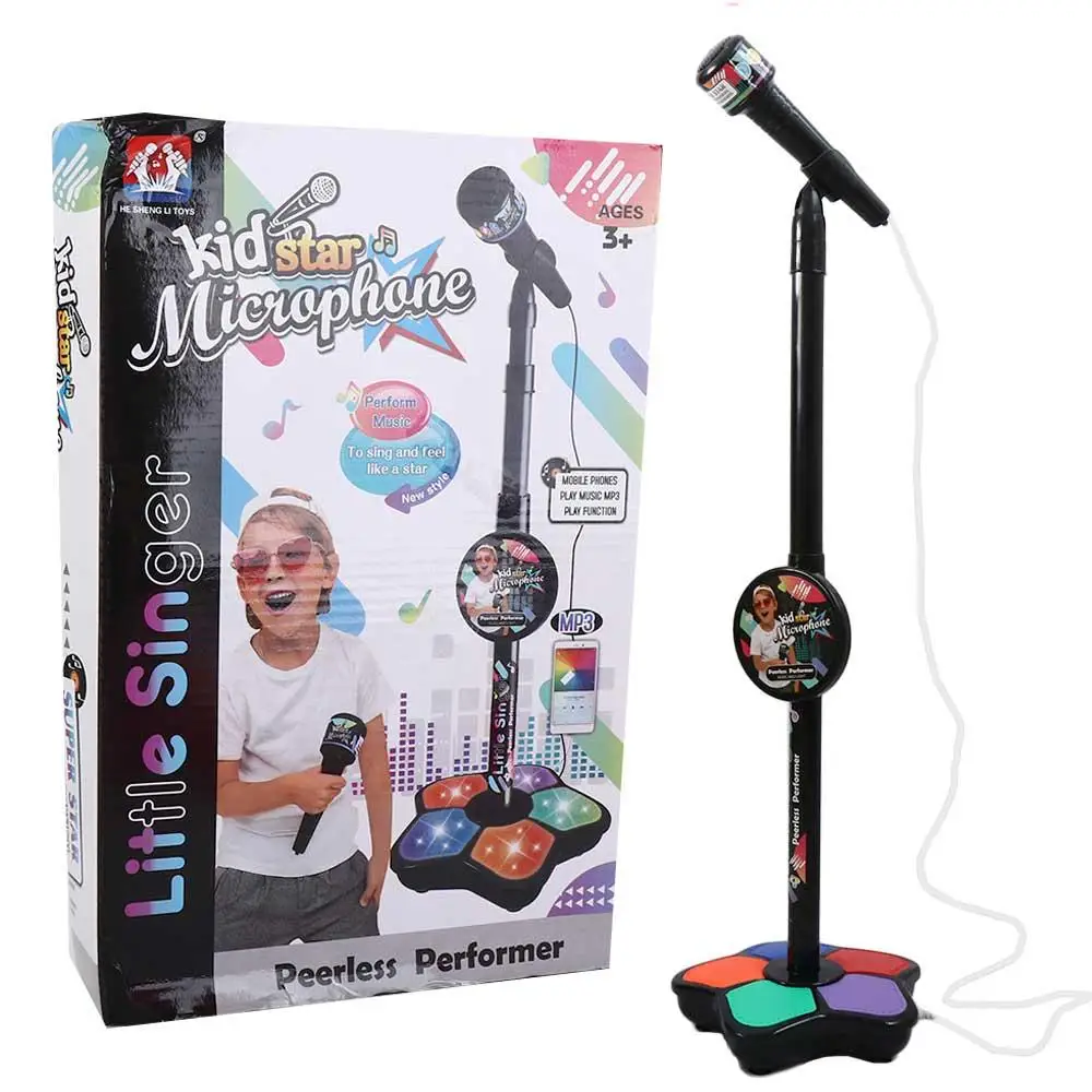 

LED Light with Stand Karaoke Educational Singing Microphone Singing Song Microphone Music Instrument
