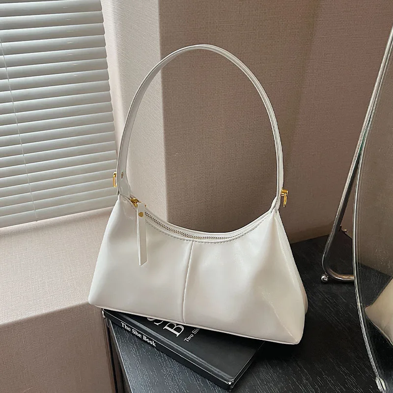 

Versatile Solid Color One Shoulder Bag for Women New Simple Fashion PU Leather Crossbody Bags Casual Daily Commuting Handbags