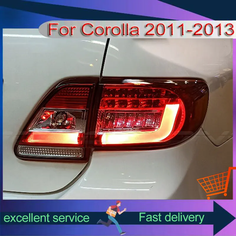 Car Styling per Toyota 2011-2013 Corolla fanale posteriore aggiornamento DRL luce posteriore LED segnale di svolta freno retromarcia accessori Auto