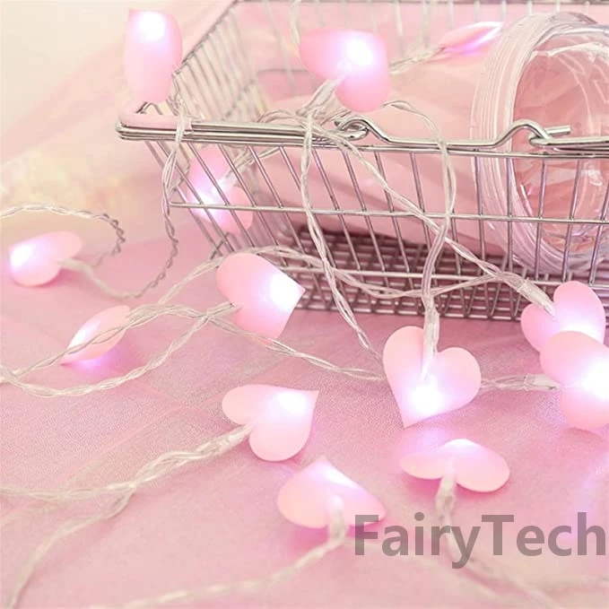 20leds LED Love Heart String Night Fairy Lights Christmas Wedding Birthday Party Home Decoration Fairy Tale Garland Lights Lamp