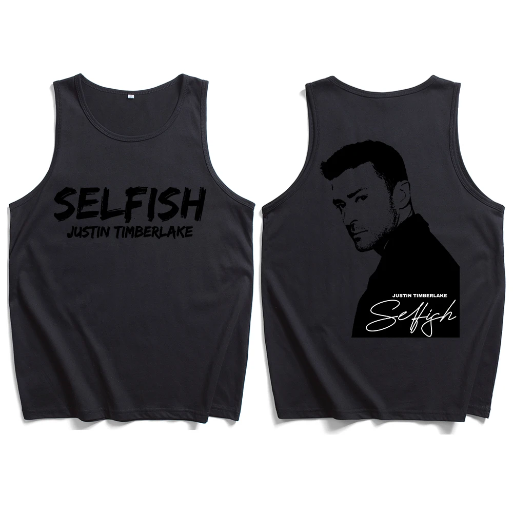 Justin Timberlake Selfish 2024 Tour Tank Tops Vest T-Shirt Man Woman Streetwear Fans Gift Tops