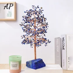 1PC Natural Crystal Lapis lazuli Citrine Crushed Stone Life Tree Lapis lazuli Raw Stone Base Large Money Tree Desktop Decoration
