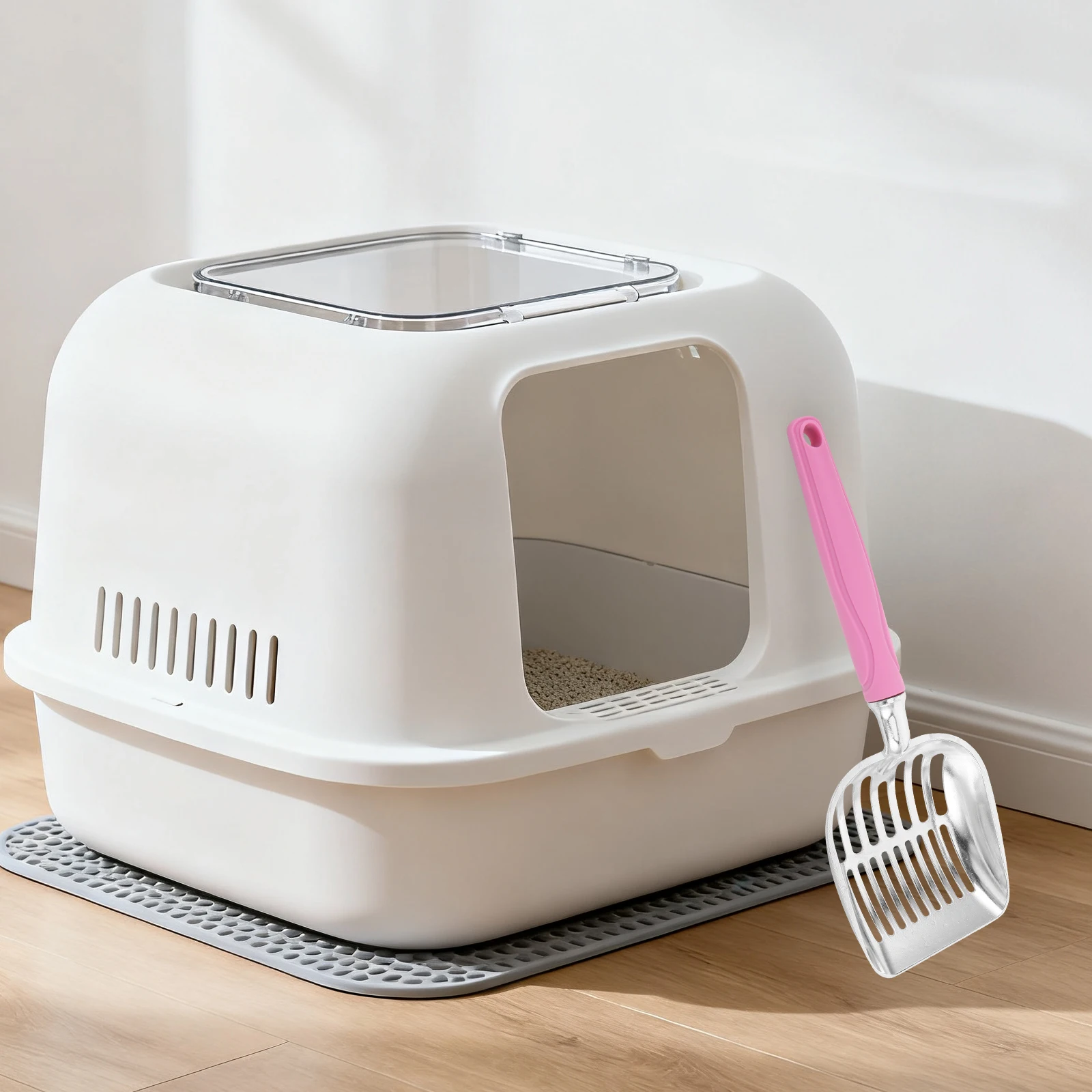 

Cat Litter Scoop Metal Litter Shovel 30.6x10.9x4.5cm Heavy Duty Ergonomic Handle Fast Sifting Poop Sifting Shovel Kitten Pooper