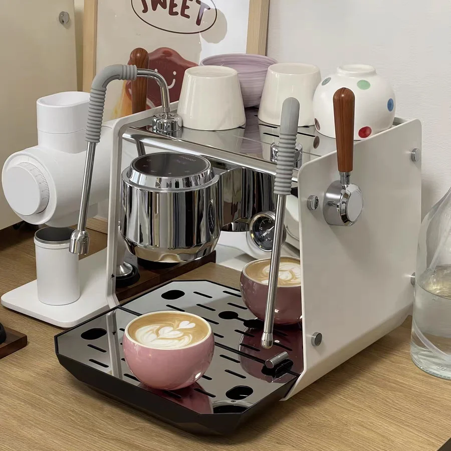 Profesjonalny ekspres do kawy espresso ze stali nierdzewnej, podwójny bojler, 15 barów, hit sprzedaży, do użytku komercyjnego.