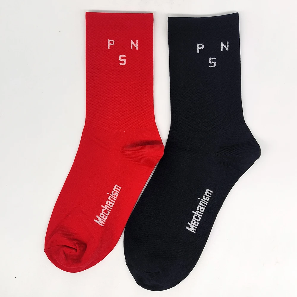 2 pairs of new professional racing bike socks in different colors, sports socks, breathable outdoor bike socks combination