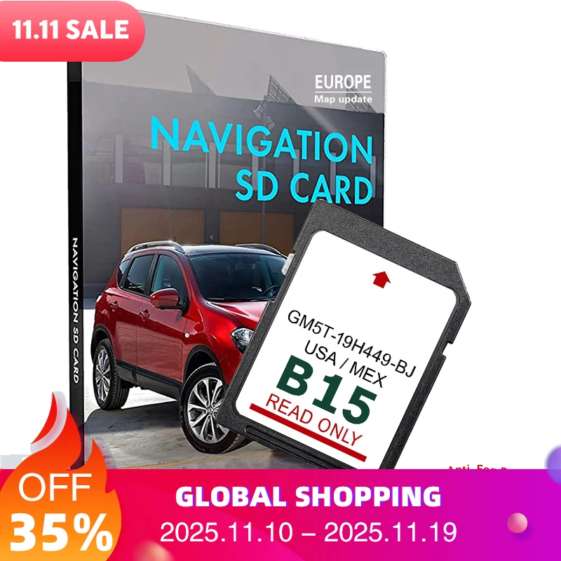

2024 B15 SD Card Latest Map Sat Nav for Ford Focus F150 F250/350/450 Navigation USA MEX 32GB