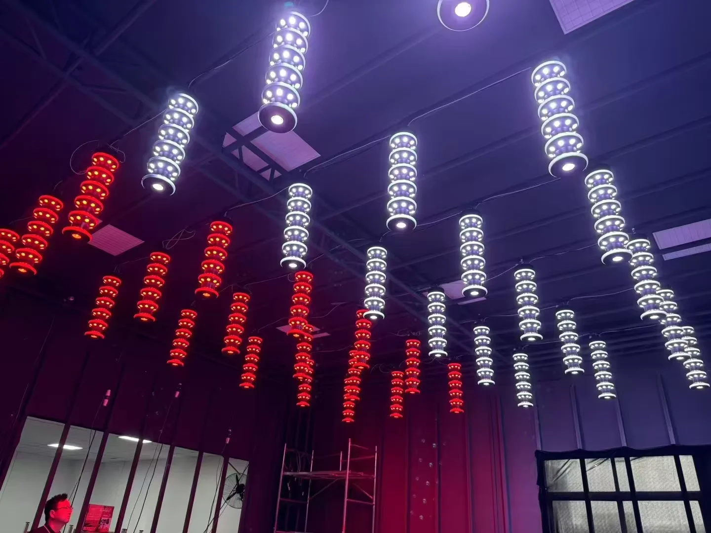 Customize RGB Colorful 3D LED Bamboo Joint Beam Matrix Light for Party bar Events Stage