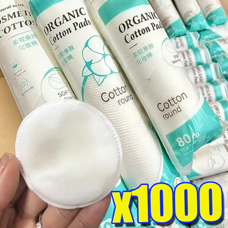 Disposable Soft Round Cotton Pads Professional Double-sided Daily Facial Cosmetic Cleaning Makeup Nail Polish Remover Pads Tool