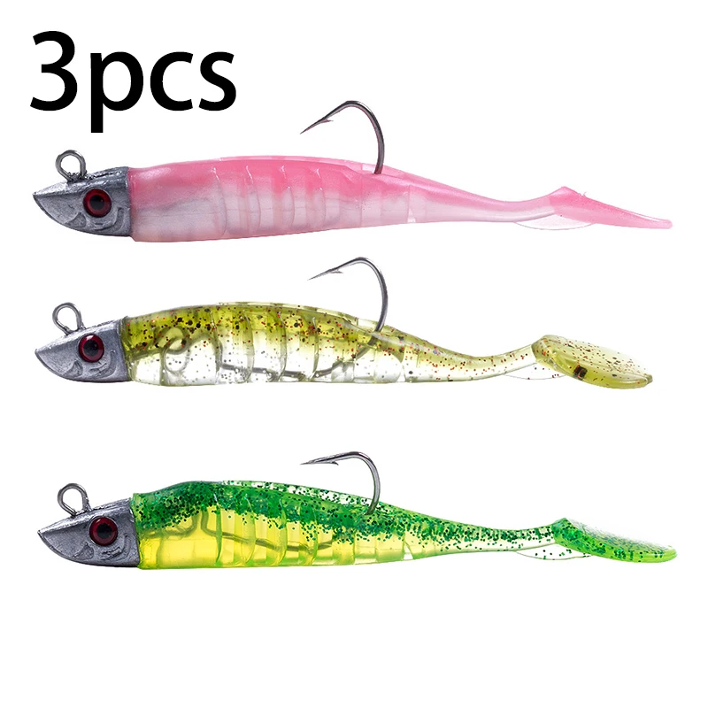 HENGJIA Jigging-Kopf, weicher Silikon-Köder, Wobbler, 9 cm, 15 g, 11 cm, 25 g, Meeresangeln, weiche Köder, Swimbait, Peche für Bass, Hecht, Leurre