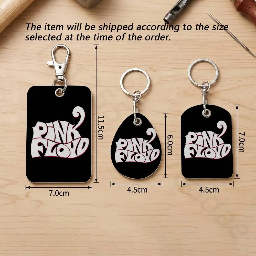 P-Pink-es F-Floyd-es Keychain Card Holder, Badge Credit Card Holder, Student ID Card Holder view 5