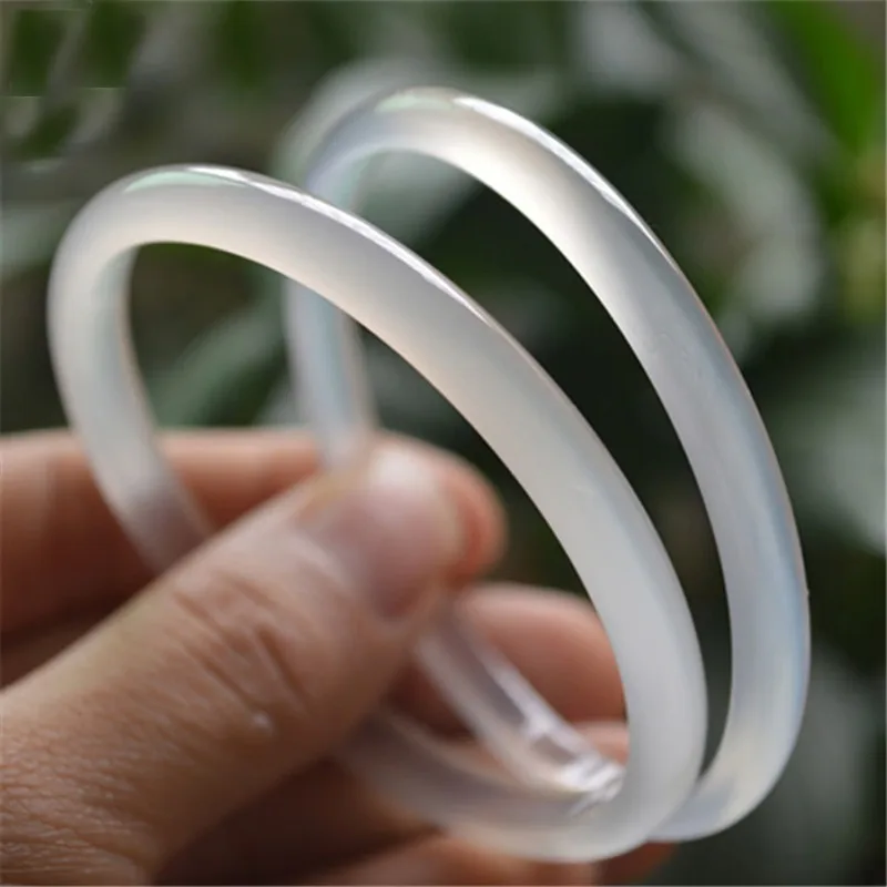 

Ice Thin Agate Chalcedony Bracelet, Classic Fashion Daily Jade Bracelet