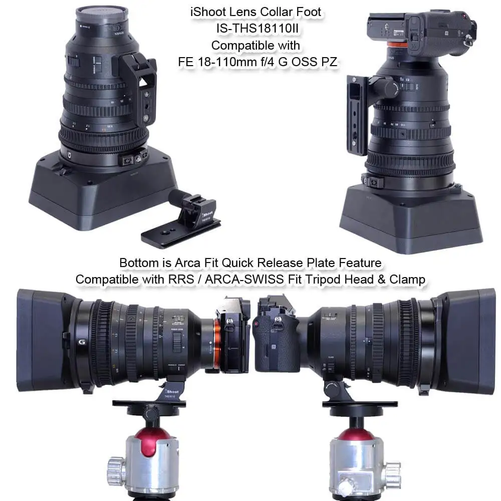 Lens Support Collar Tripod Mount Ring Replacement Base Foot Stand for Sony FE 70-200/2.8 GM II OSS Sony FE 100-400/4.5-5.6GM OSS