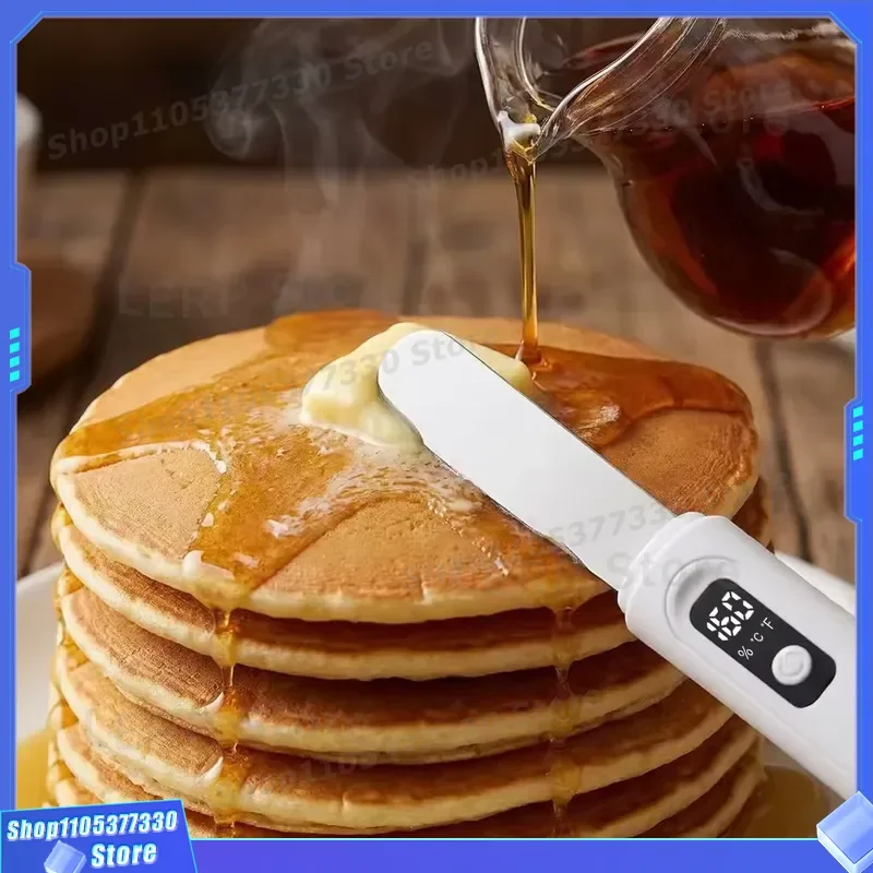 Rechargeable Electric Butter Knife 2500mAh Heated Spreader for Hard Cheese Honey Peanut Butter Kitchen Gadget Tool 2500mAh
