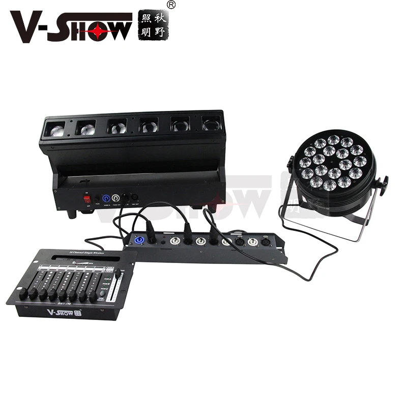 V-show 4 Port DMX512 And 4 Power Splitter  For Dj Disco Stage Light Control