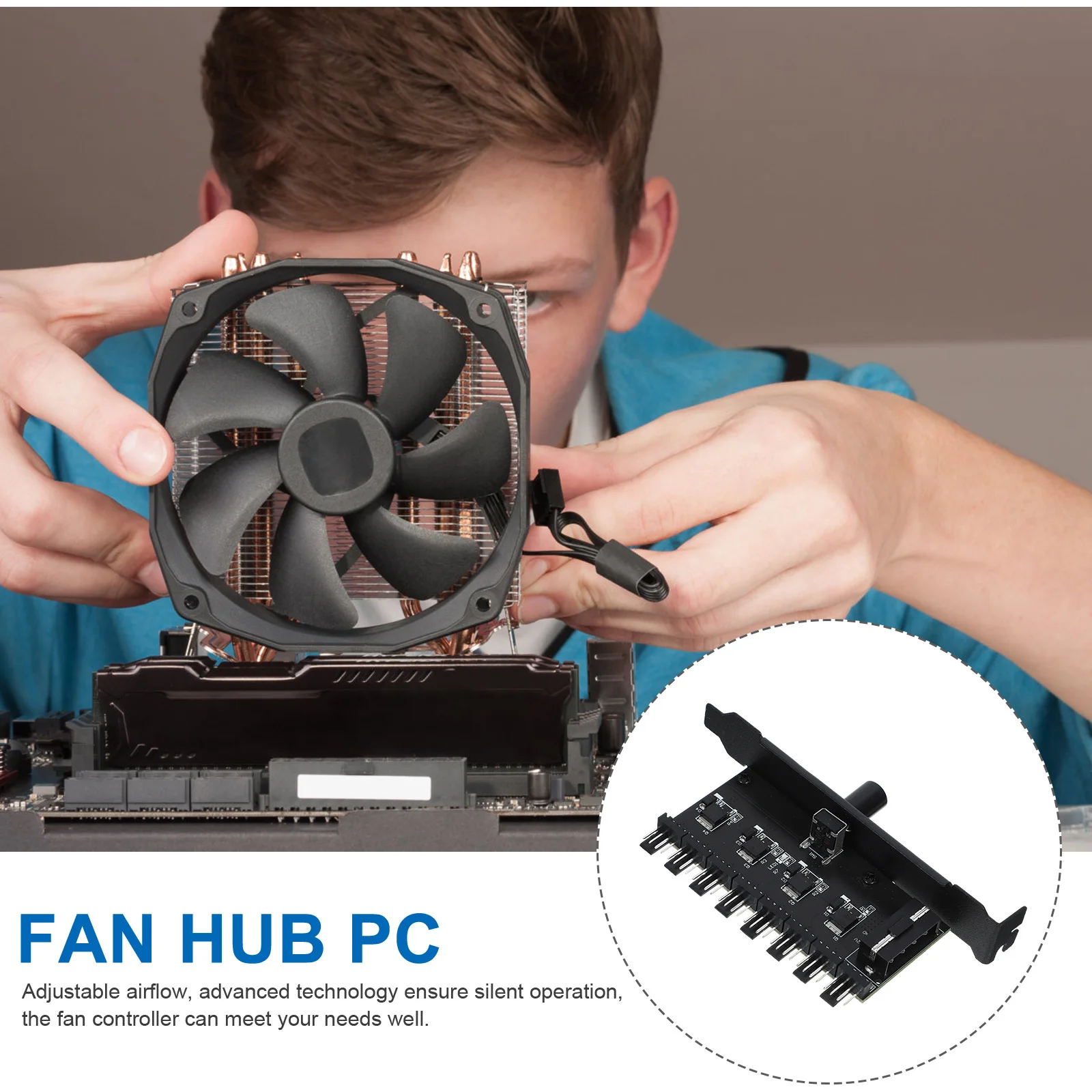 

Hub 4 Pin Pc Fan Controller Chassis Cooling Fan Speed Controller Splitter For 3 Pin Computer Fans Extension Adapter Quiet