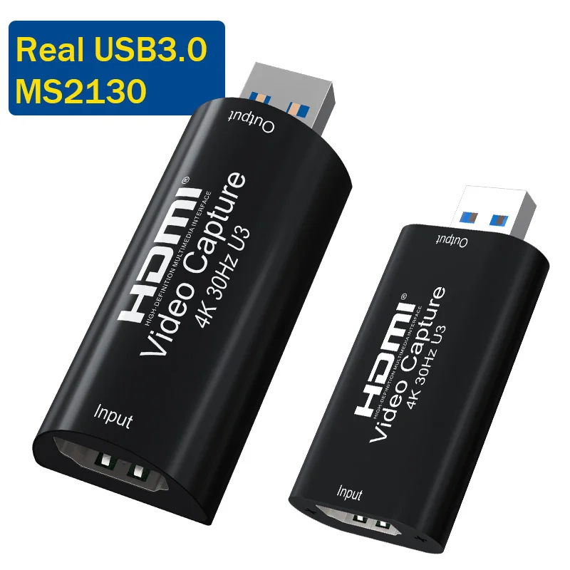 4K MS2130 Video Capture Card HDMI to USB 3.0 Game Screen Record Capture Device 1080P 60FPS Grabber Recorder for PS4 Xbox OBS VLC