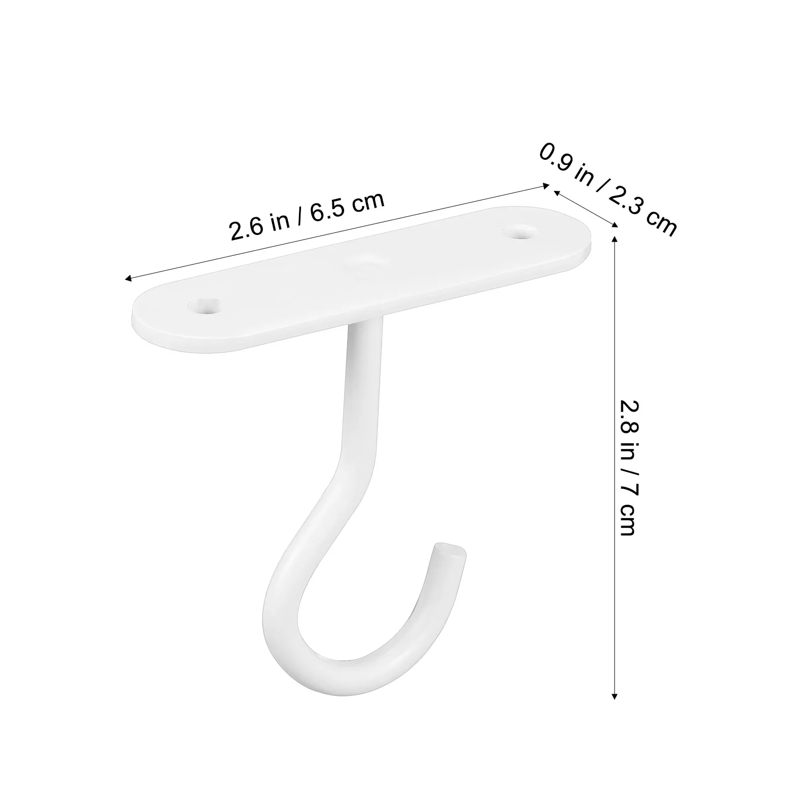 2Pcs Sleek Modern Ceiling Hooks Heavy Duty Iron Plant Hangers for Indoor Outdoor Use Wind Chimes Lanterns Drapes Curtains