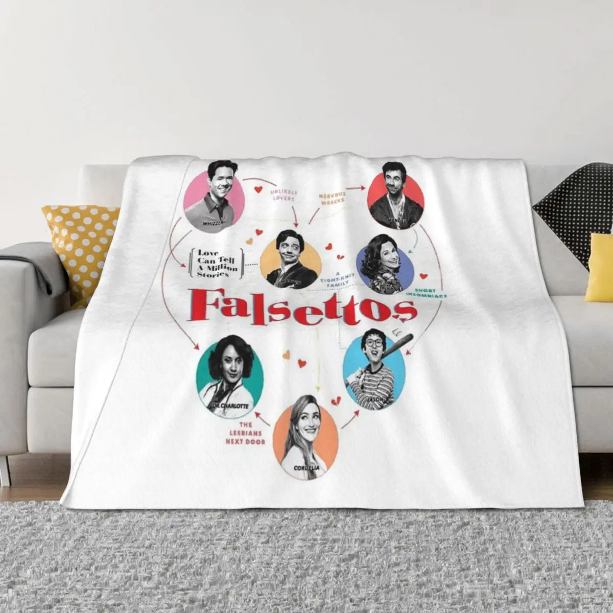 

Falsettos Revival Throw Blanket Designers Plush Decorative Throw Moving Blankets