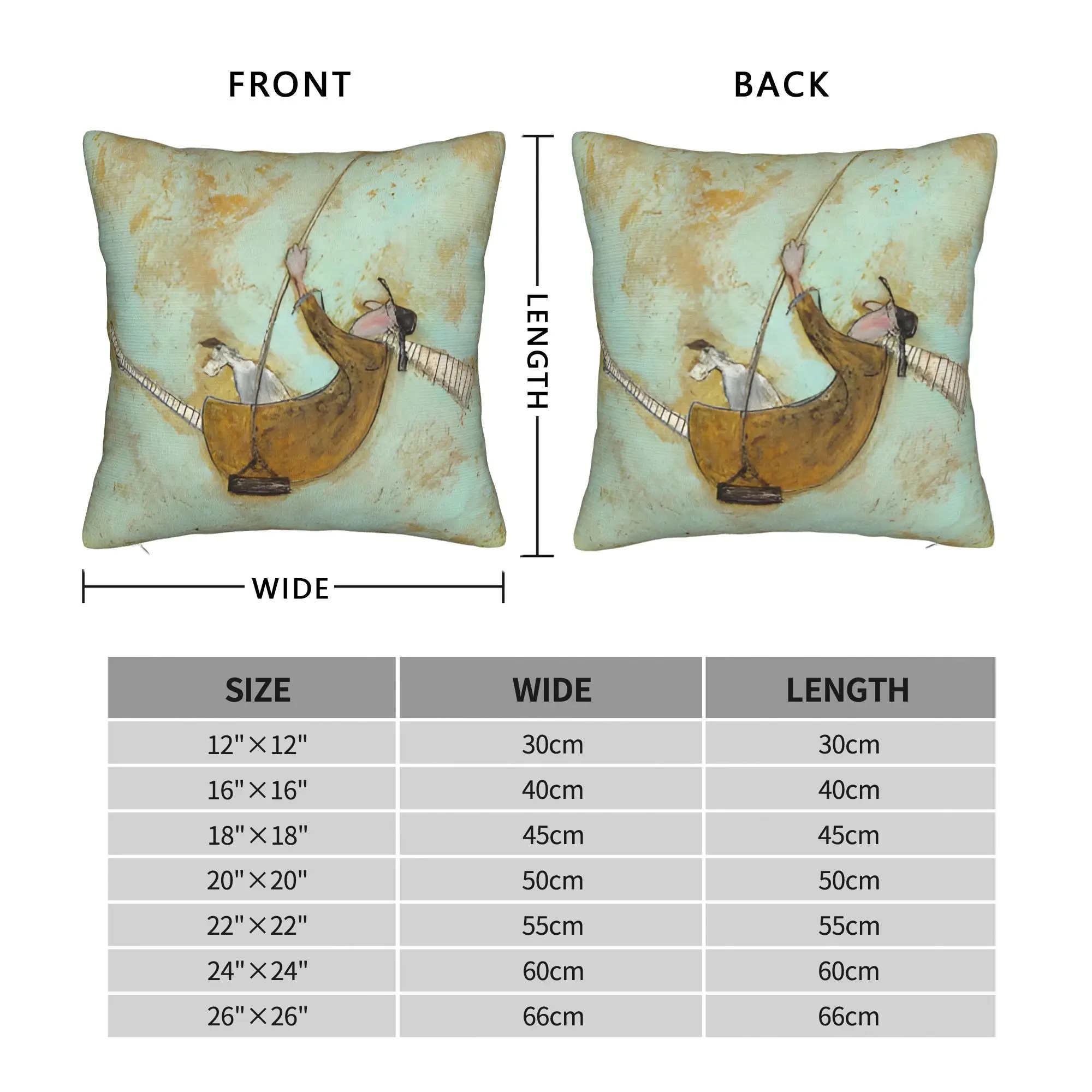 S-Sam T-Toft Square Pillow Case Painting Cushion Covers Novelty Zippered Decor Pillowcover for Car 18