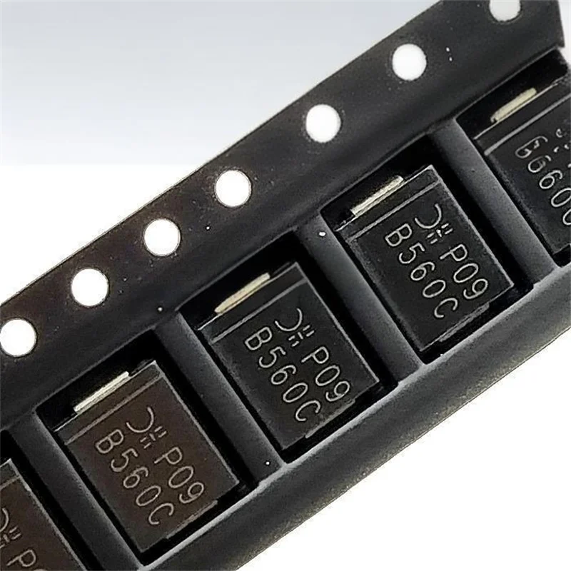 10PCS B560C B560C-13-F with silk screen B560C Schottky diode 5A 60V SMC SMD DO-214AB