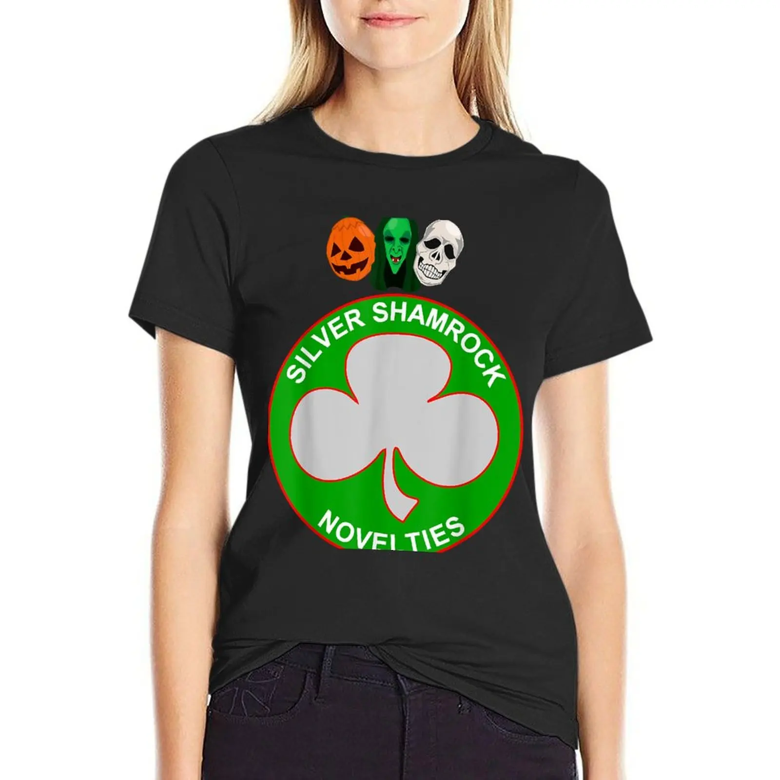 Halloween III Silver Shamrock T-Shirt summer tops blanks customizeds animal prinfor luxury designer clothing Women