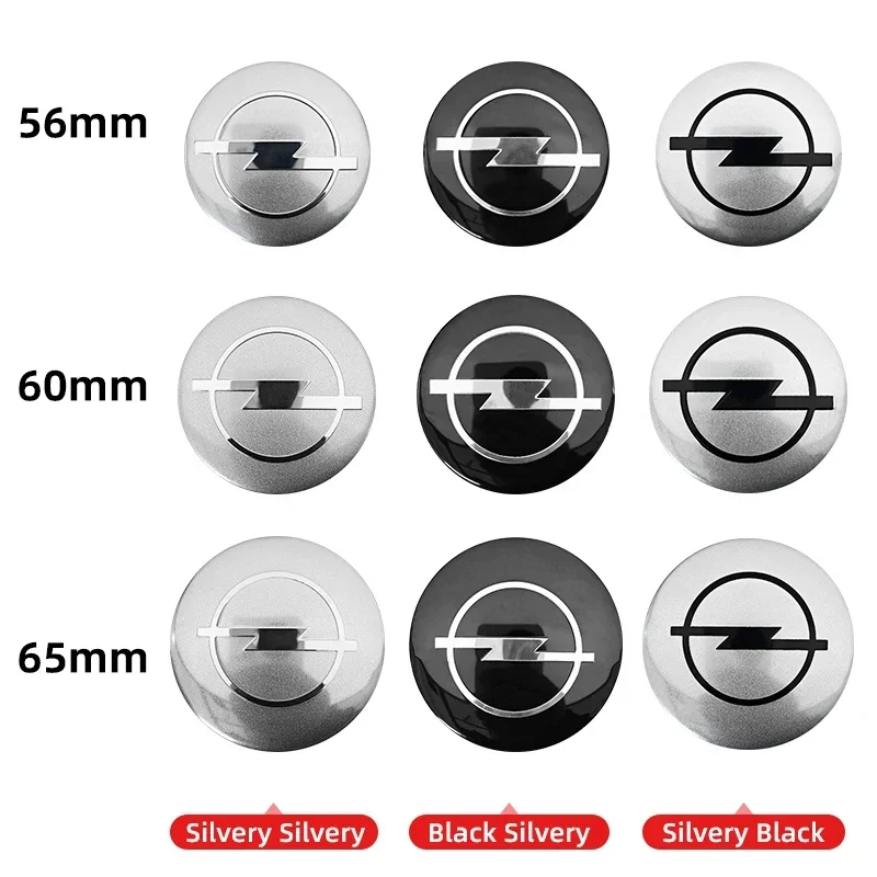 4pcs 56mm 60mm 65mm Car Wheel Center Emblem Hub Caps Stickers For Opel Insignia J F Antara Meriva Zafira H G Corsa Vectra Astra view 2