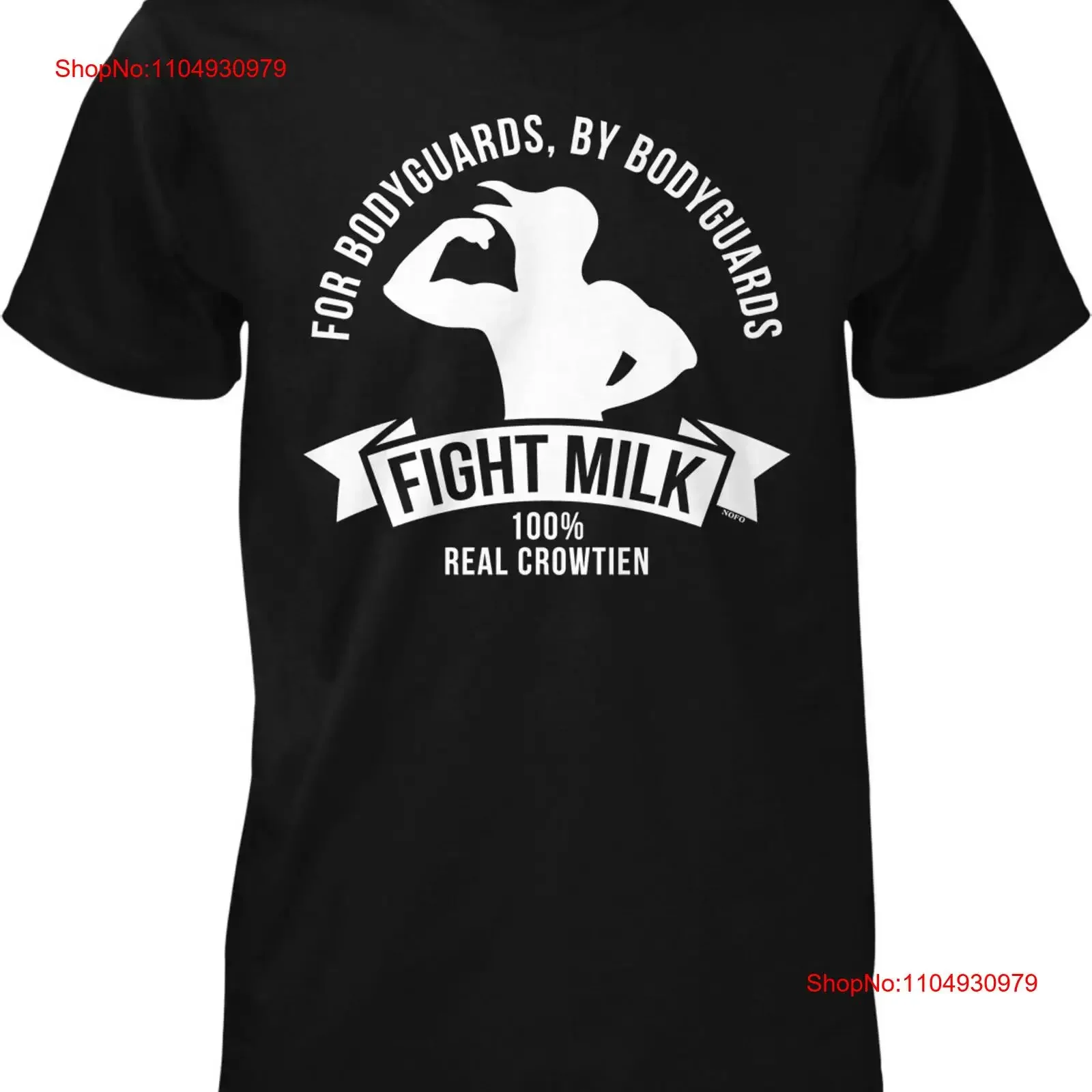 

Fight Milk For Bodyguards by 100 Real Crowtien Men's T shirt HOOD_02774 vintage Washed Casual Stretched Comfortable