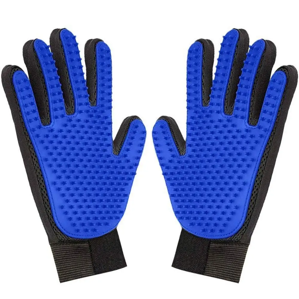 

1 Pair Pet Grooming Glove,Gentle Deshedding Brush Glove Hair Remover Brush for Dogs,Cats & Horses with Long & Short Fur
