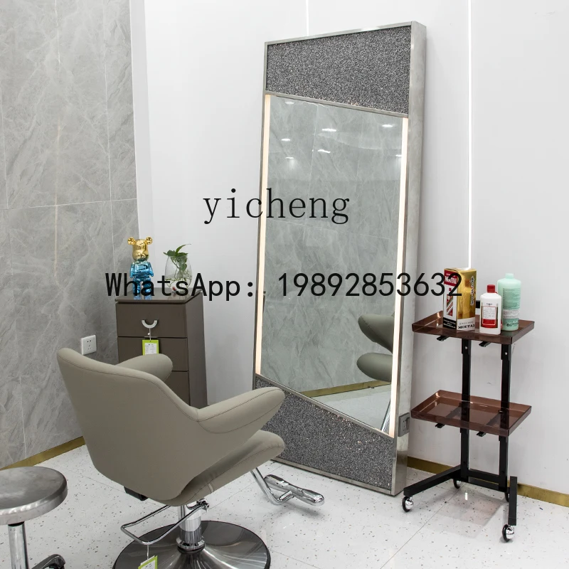 J1     barber shop mirror table Special hair salon mirror table Floor-to-ceiling mirror table