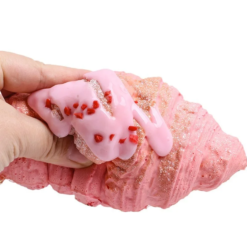 Simulation Croissant PU Langsam Rebound Spielzeug Realistische Brot Weiche Mit Duft Hause Dekoration Requisiten Squeeze Stress Relief Spielzeug