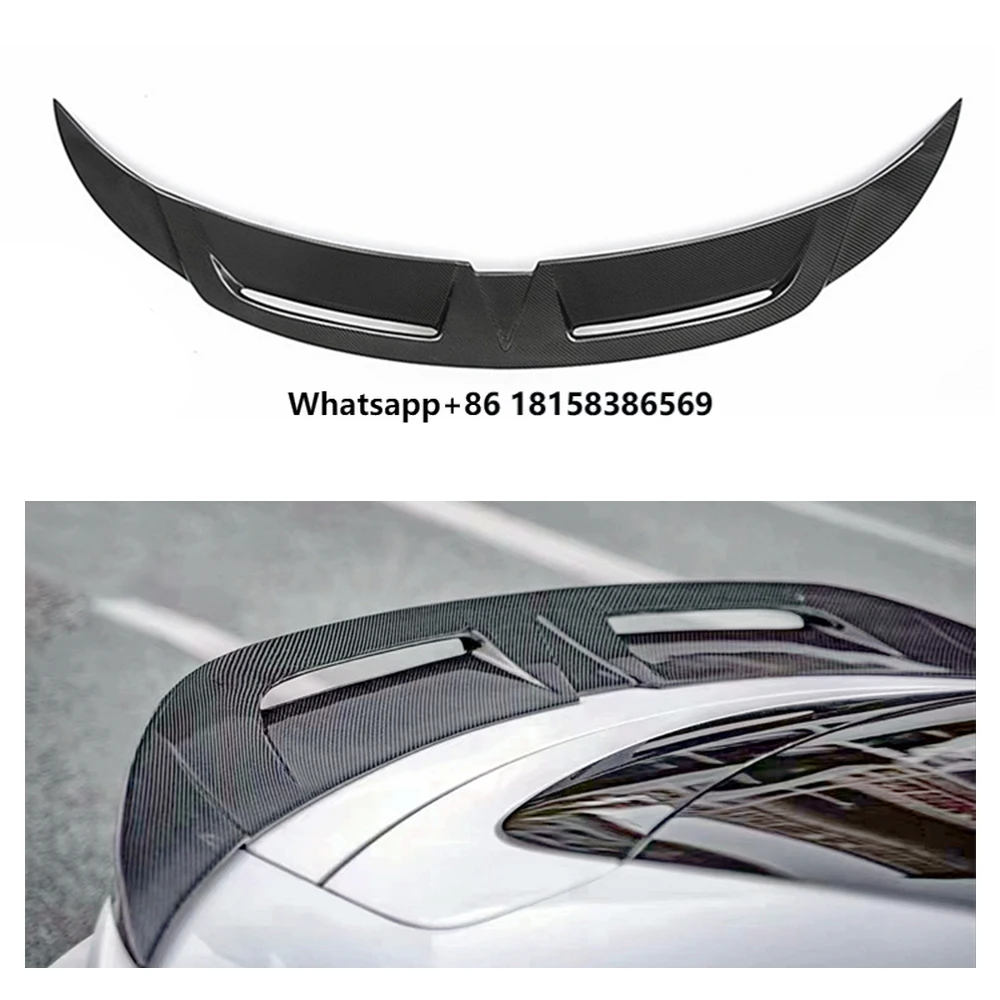

CMST Style Carbon Fiber Rear Trunk Spoiler 2021-Up Model Y Body Kits Including Rear Roof Spoiler Wing