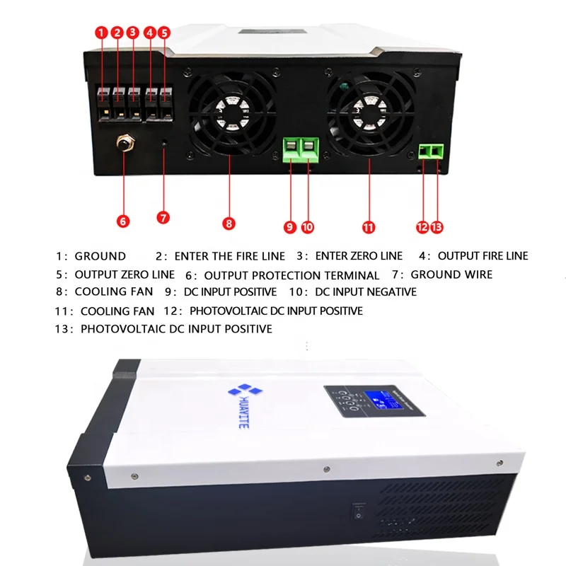 5.6KW 3.6KW Hybrid Solar Inverter 48V Battery Pure Sine Wave Off Grid Solar Charger Mppt 80A 120A DC 24V 48V with Wifi RS485/45