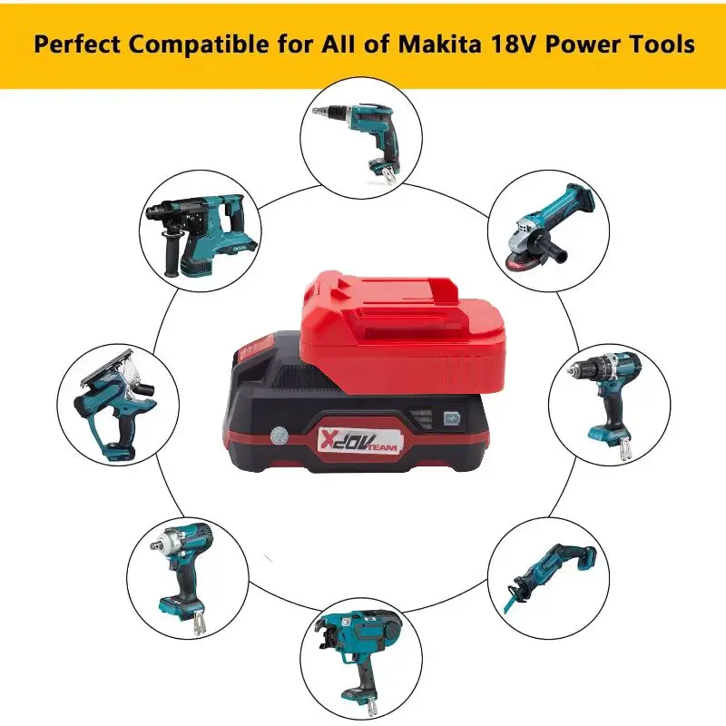 Batterieadapter für Makita Parkside Lithium-Konverter, Konverter zu bürstenlosen Makita Parkside-Werkzeugen (nur Adapter)