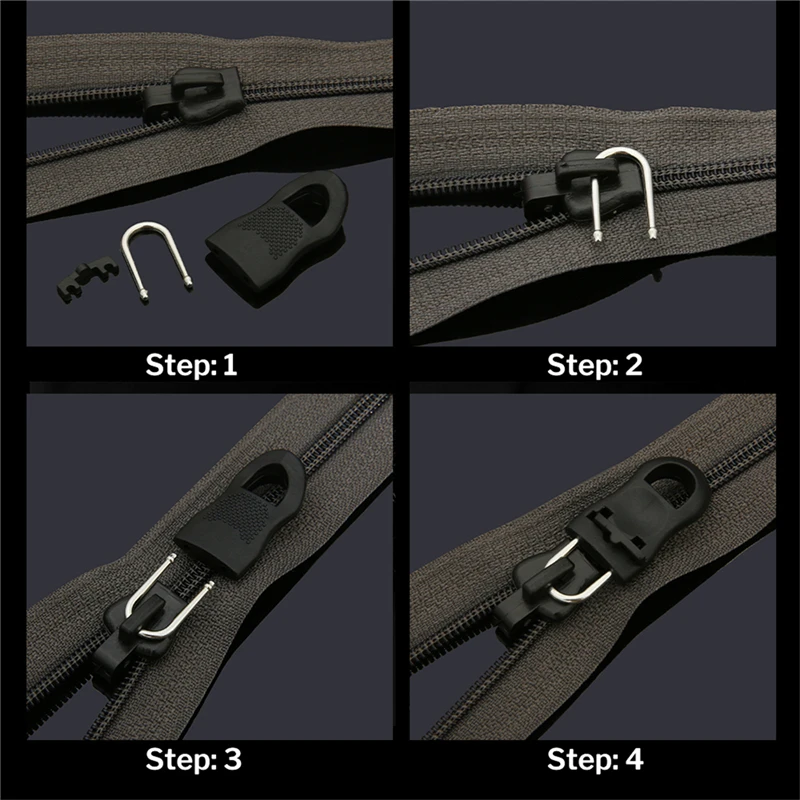 8Sets/lot Replacement Zipper Puller For Clothing Zip Fixer For Travel Bag Suitcase Backpack Zipper Pull Fixer For Tent Garment