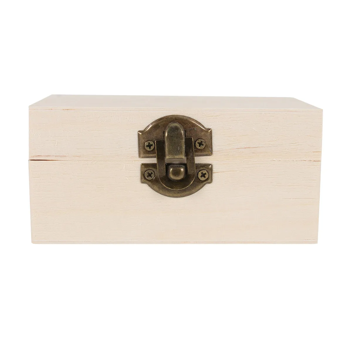 Vintage Wooden Jewelry Box Rustic Style Wood Color Organizer Case Storage Solution for Necklaces Earrings Bracelets Jewelry