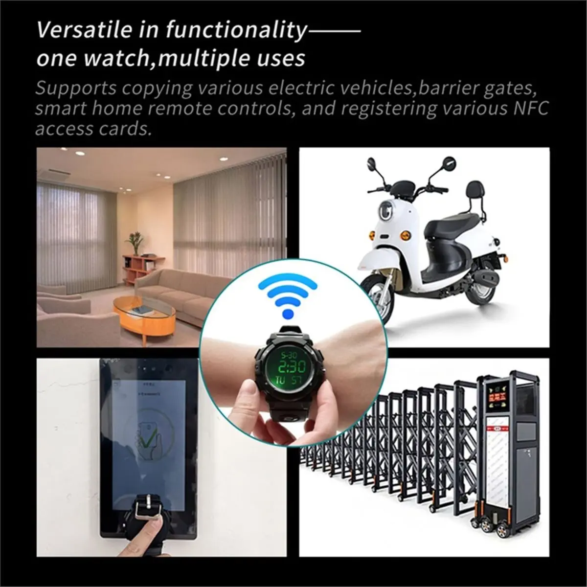 giftnew Smart Cloning Car Key Garage Gate Copy Remote Controller NFC Communication 433 315MHz for Electrics Car