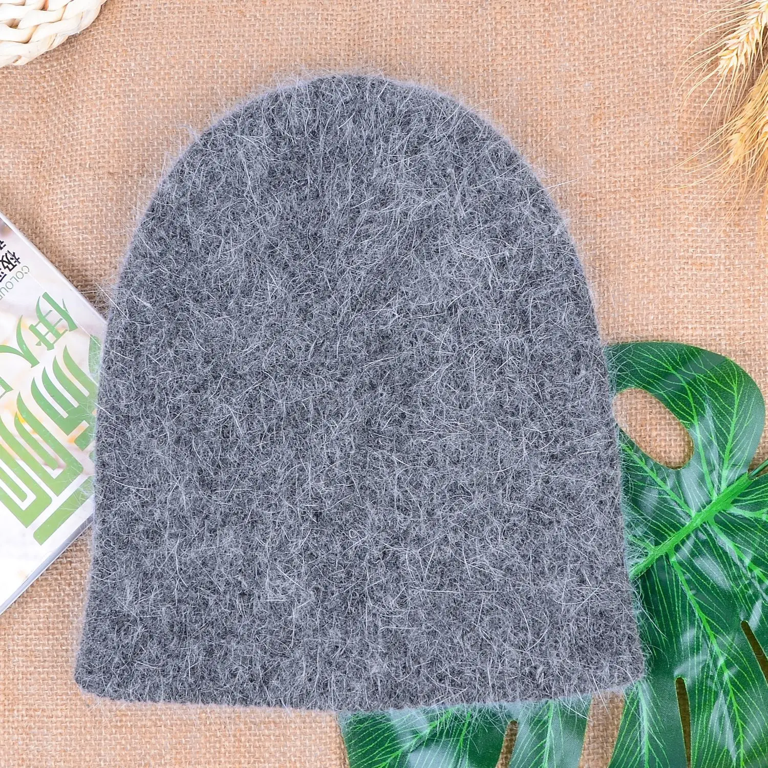 13 Farben neue hochwertige, am besten abgestimmte Damen-warme Skullies-Mütze aus Kaninchenfell, Wintermütze für Damen, weiche Herbstmütze, Geschenk – Detail 15