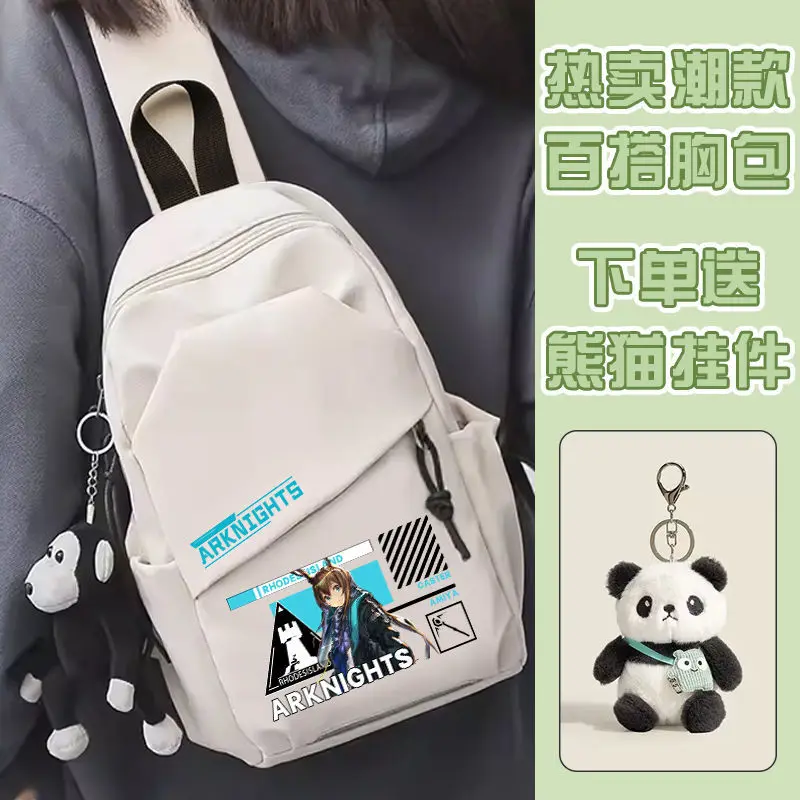 

Arknights Game Lappland Skadi Merchandise Trendy Chest Bag For Men And Women Students Crossbody Single Shoulder Casual Back