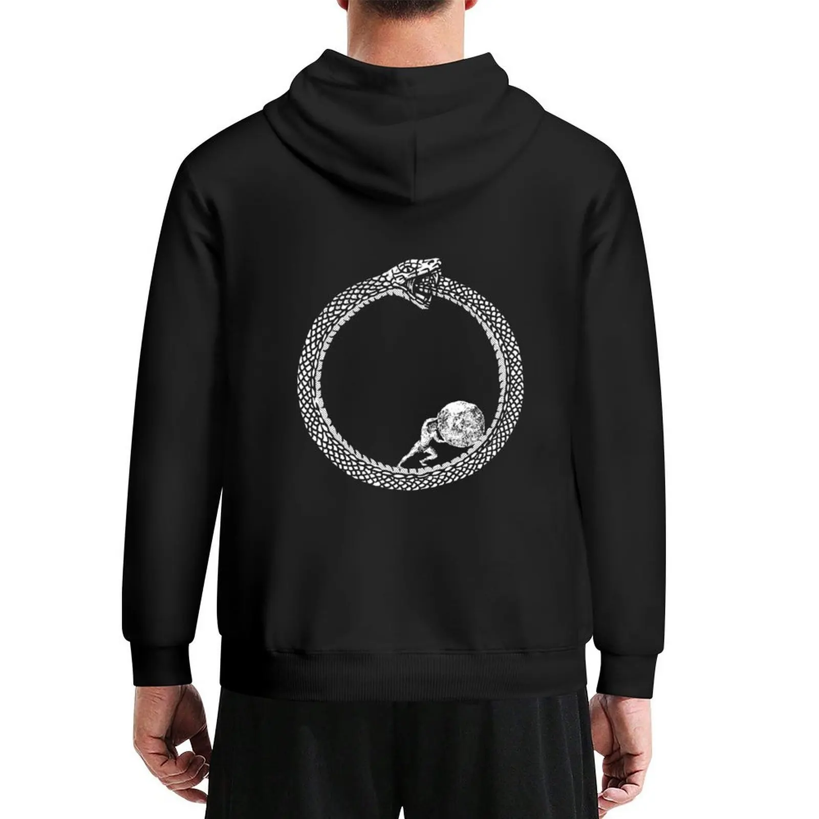 

Sisyphus in an Ouroboros snake - Unisex Philosophy For Existentialists Classic Hoodie mens clothes fashion men graphic hoodie