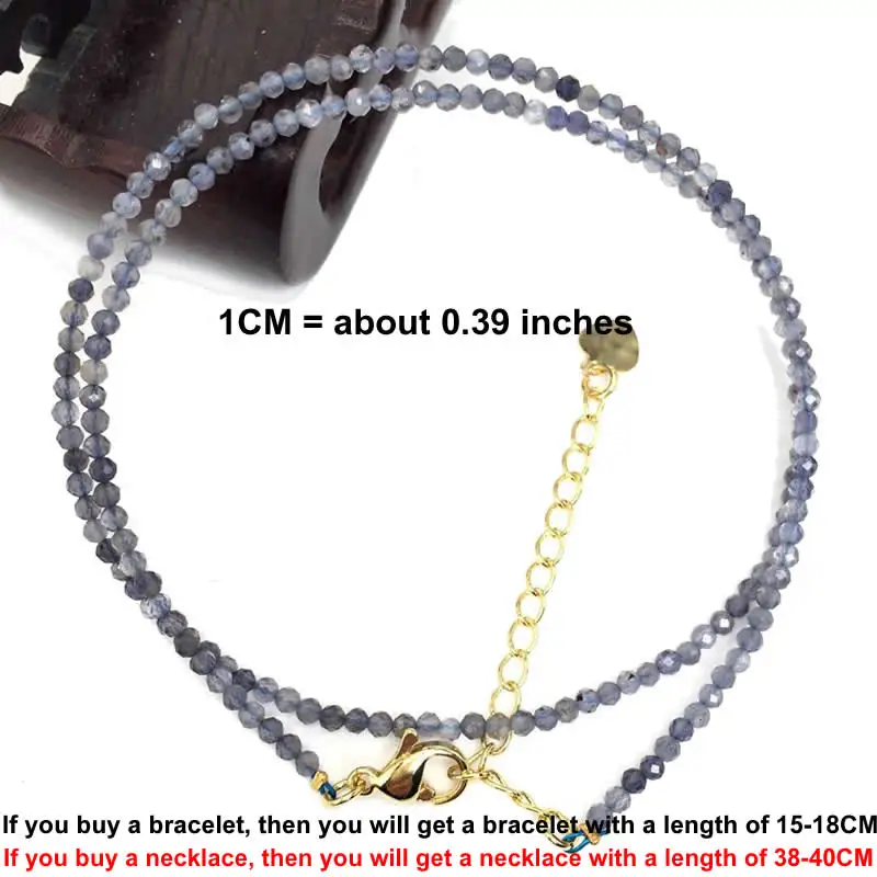 Facettierte Edelsteine 2-3mm Perlen Halskette Armband Kristall Quarz Achat Labradorit Amazon Choker Herren Damen Schmuck Party Geschenk – Detail 15