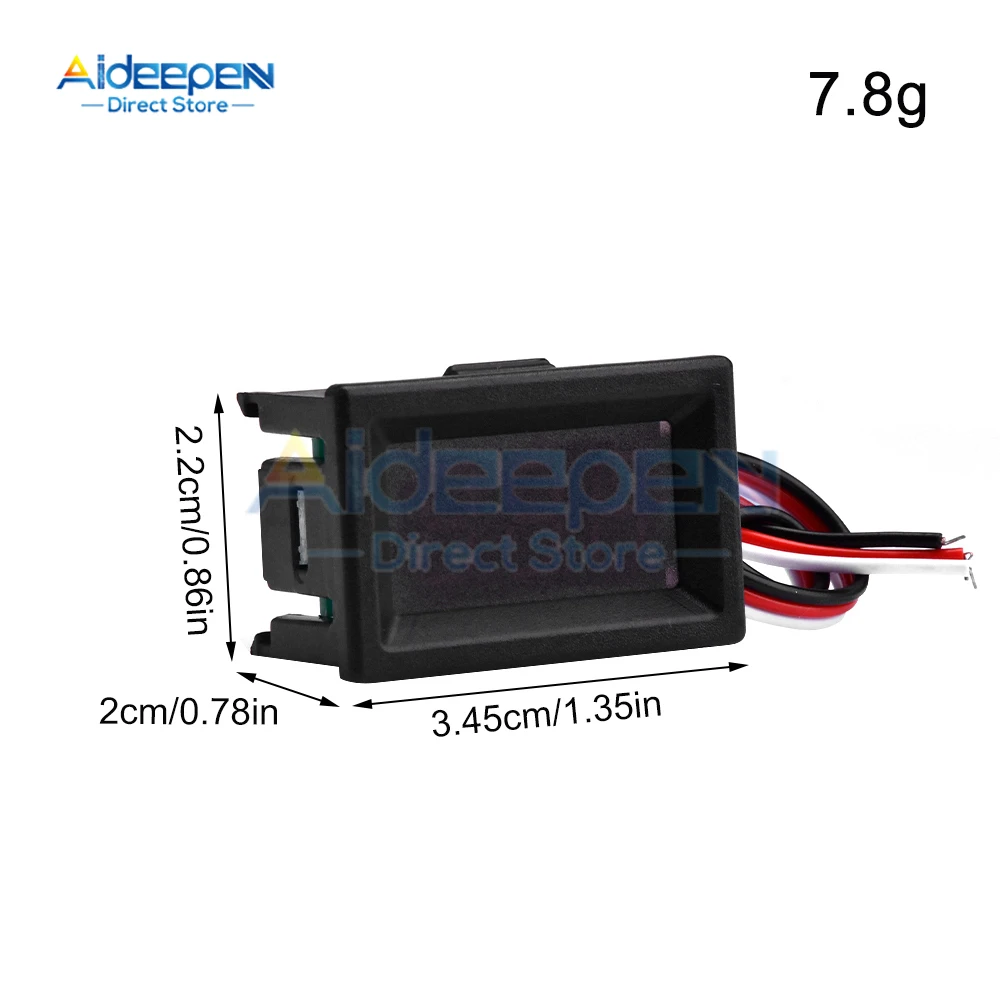 Painel de Voltagem Digital Medidor, voltímetro, DC 0 a 30V, vermelho, azul, verde, 6V, 12V, electromobile, motocicleta, carro