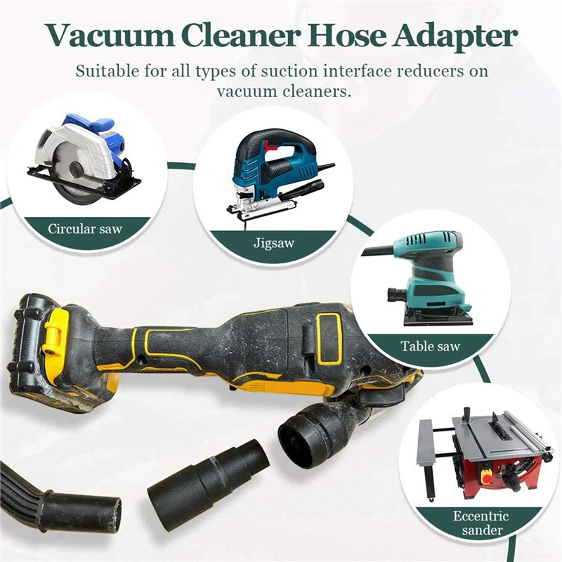 【Today Only】Universal Vacuum Cleaner Power Tool Adaptor, 16 PCS Vacuum Hose Adapter Reducer Hose For Dust Extraction Vacuum Clea