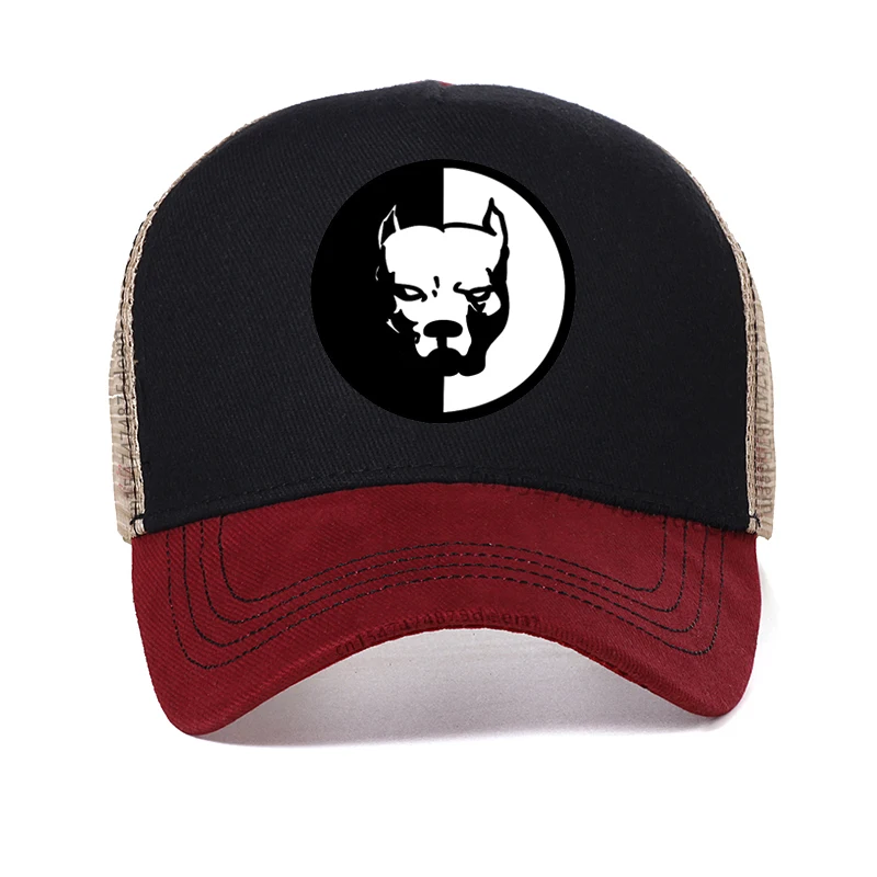 

New Fashion Men Women Pitbull Dog Baseball Cap Cartoon Hip Hop Cotton Mesh Trucker Caps Bone Dad Hat Adjustable snapback hats