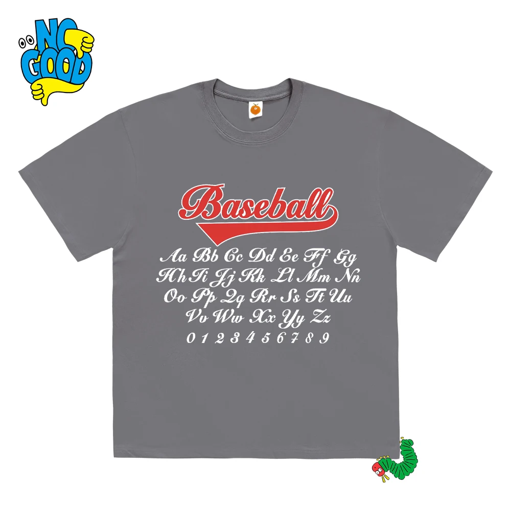 Soft Style Summer  Short Sleeve T-Shirt Personality Trendy Shop Pure Cotton Slim Fit round Neck Cartoon Print Men's Top